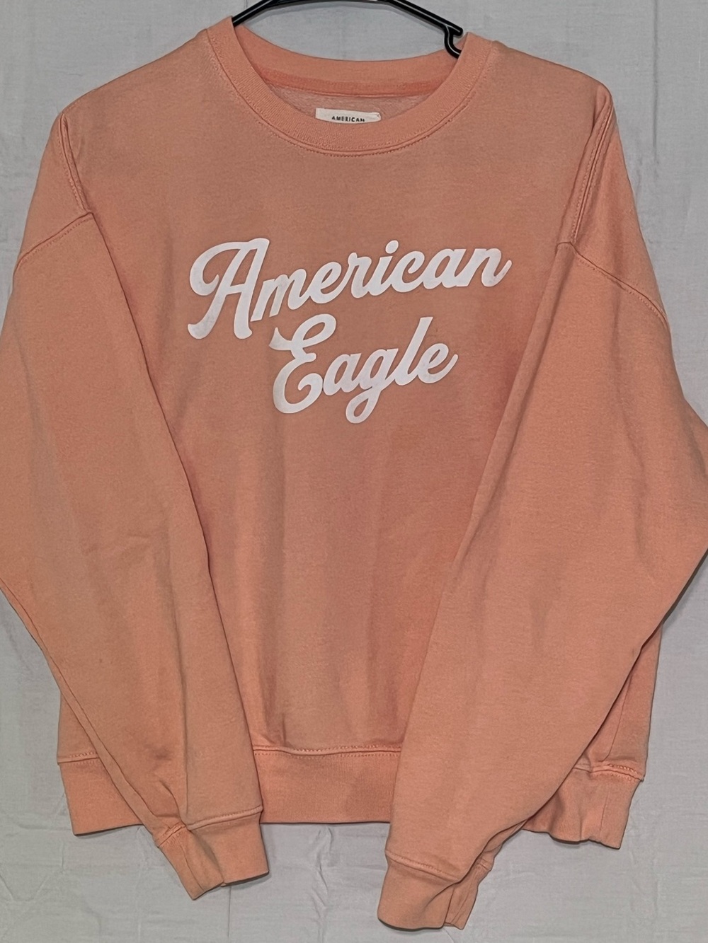 American Eagle Outfitters Cotton Blend Women’s Coral Pink Crewneck Sweatshirt